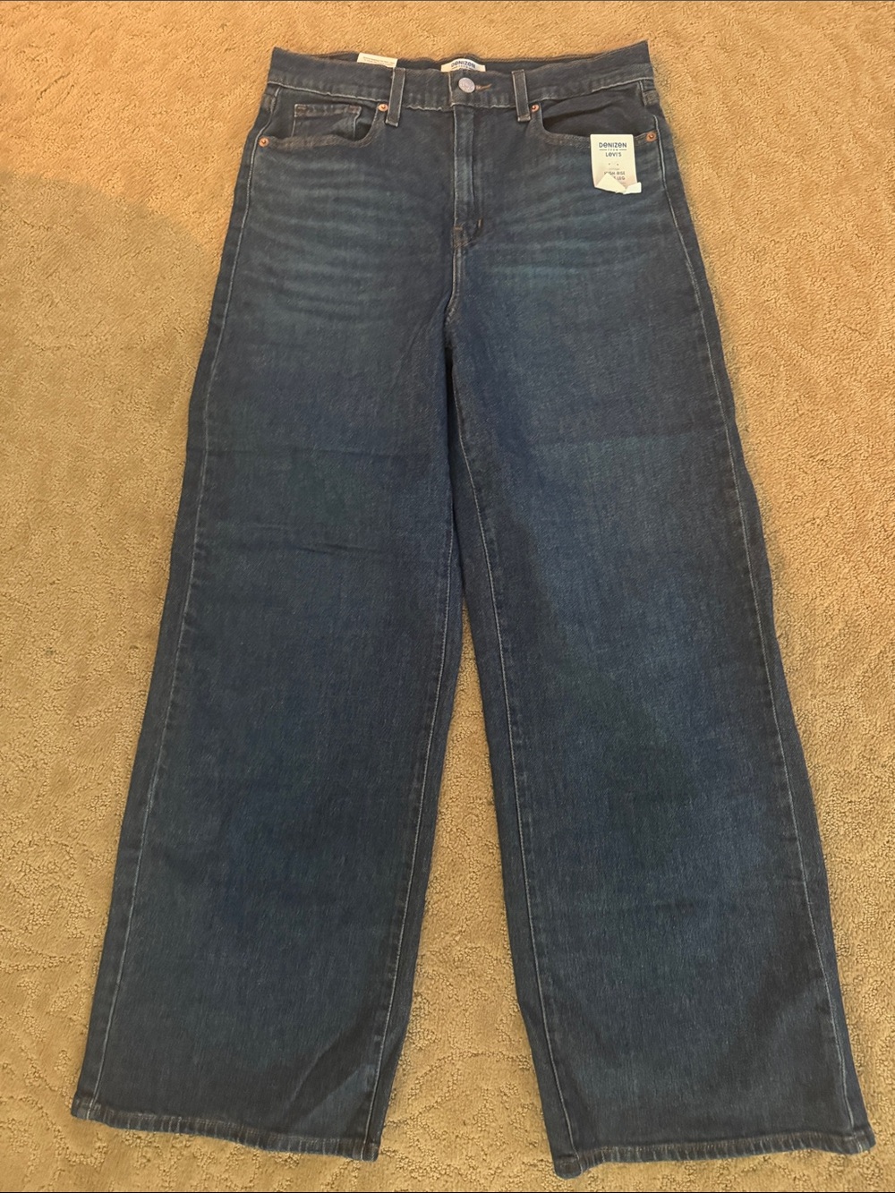 Denizen from Levi's Relaxed Wide Leg Dark Blue Jeans